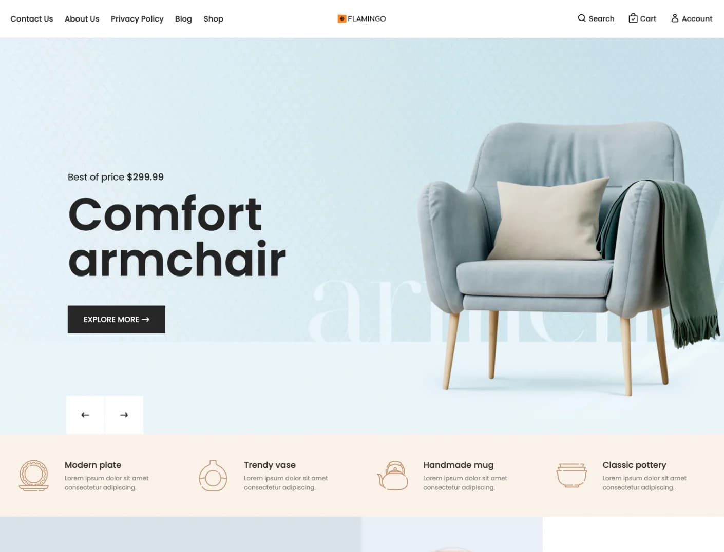 A modern and elegant furniture store