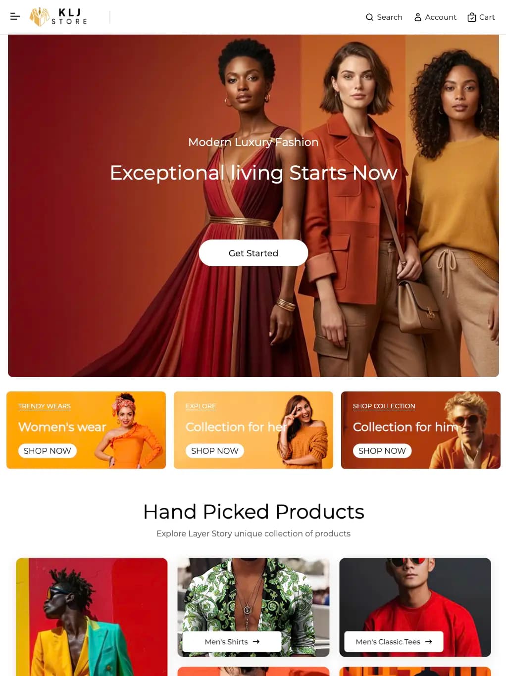 A modern and funky apparel store