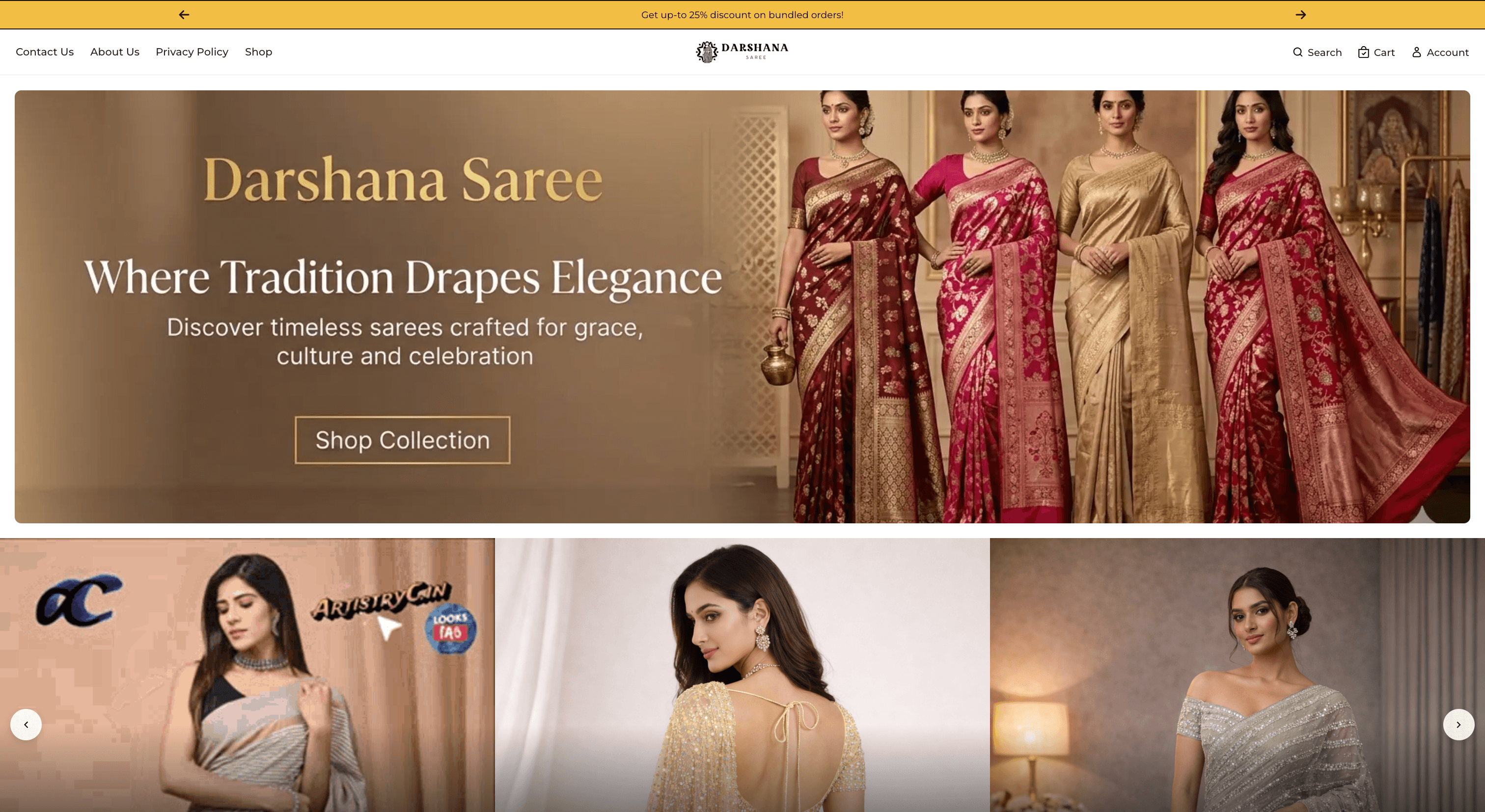 An exquisite saree store