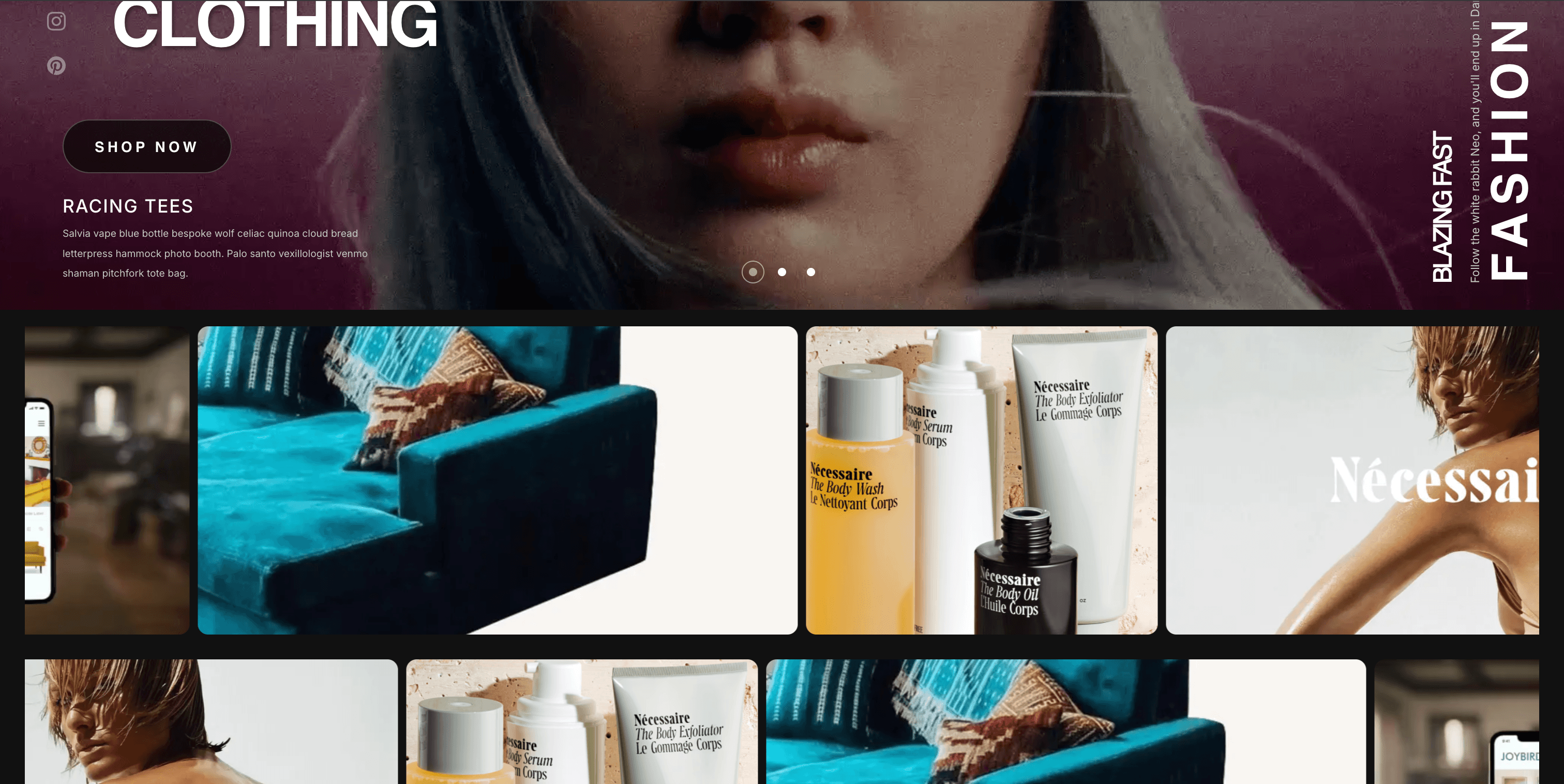 The racing shop for gen z audience