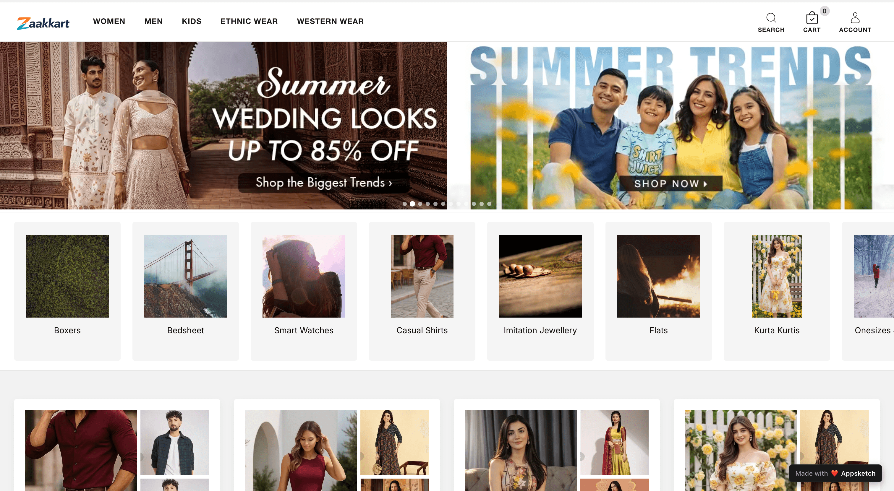 A fashion store for large catalog