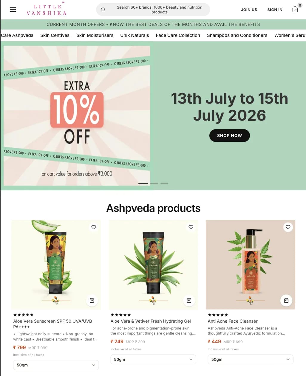 A premium and elegant beauty store