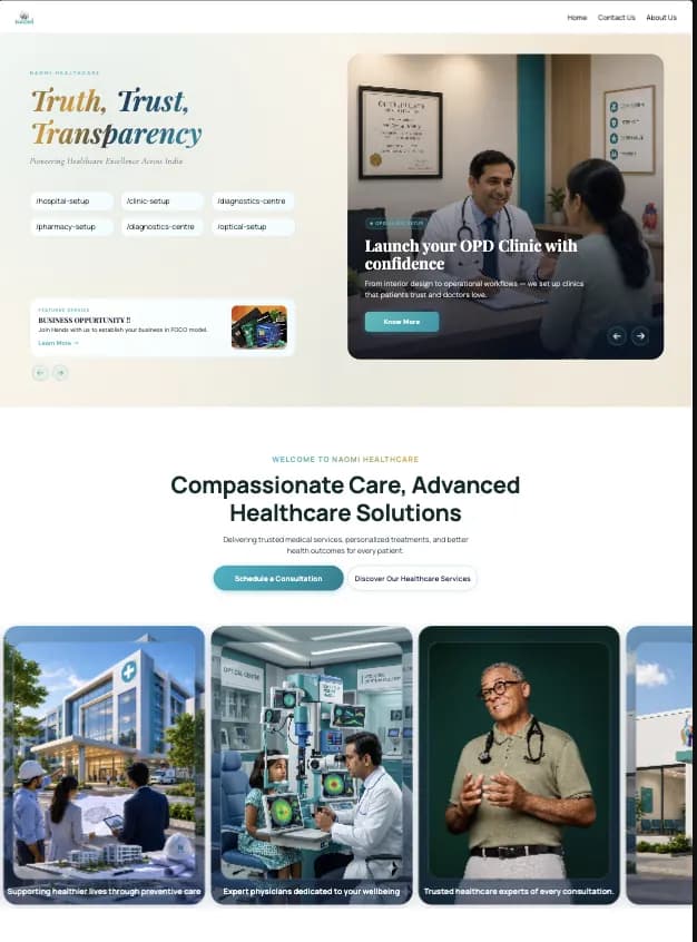 A website for healthcare brands