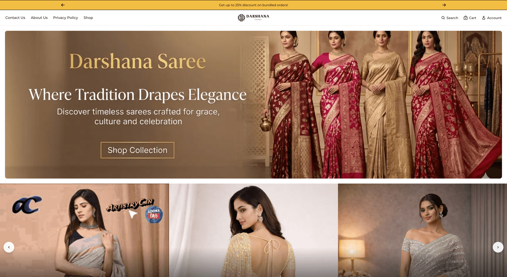 An exquisite saree store layout preview