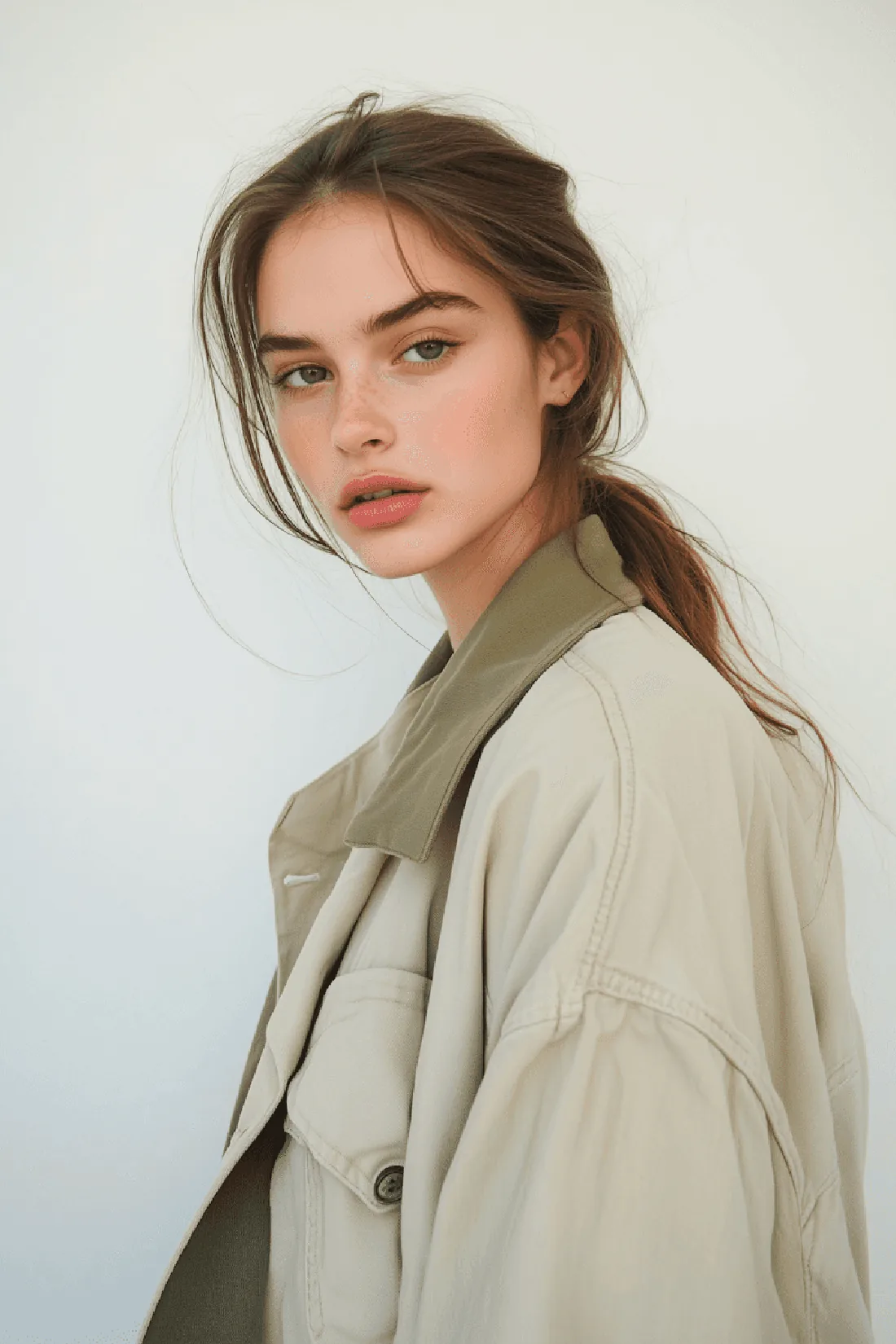 Single Breasted Convertible Blazer with Removable Collar Detail, photo 2