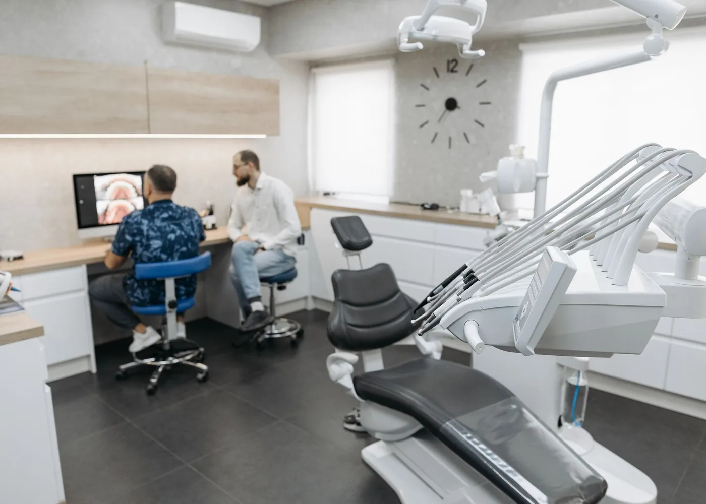 A bright, modern treatment room at the clinic