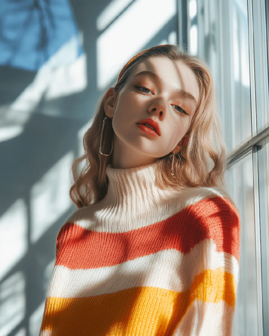 Mongolian Cashmere Crewneck Sweater in Luxe Ribbed Knit
