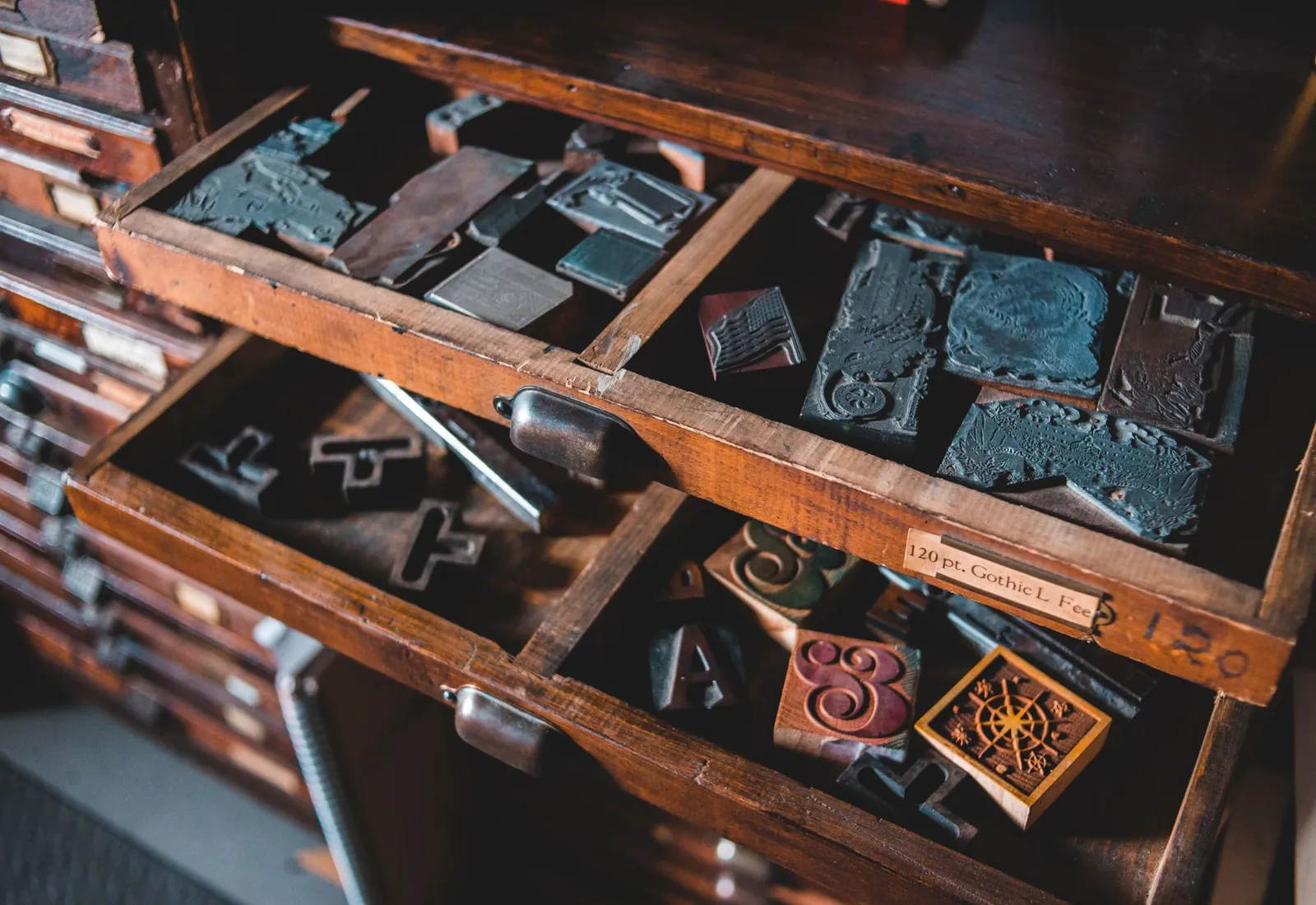 Drawers of wooden type