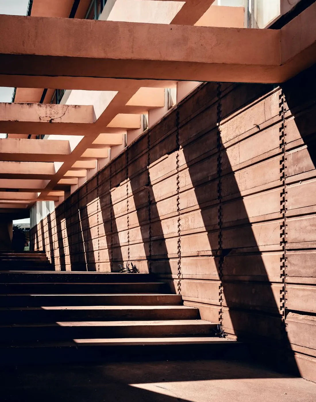 Light and shadow on the mill stairs